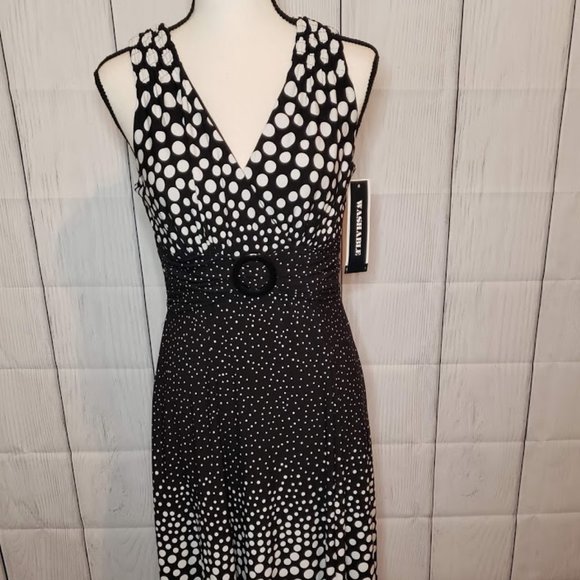 Perceptions Dresses & Skirts - 🖤Perceptions🤍 Black & White Poka Dot Dress